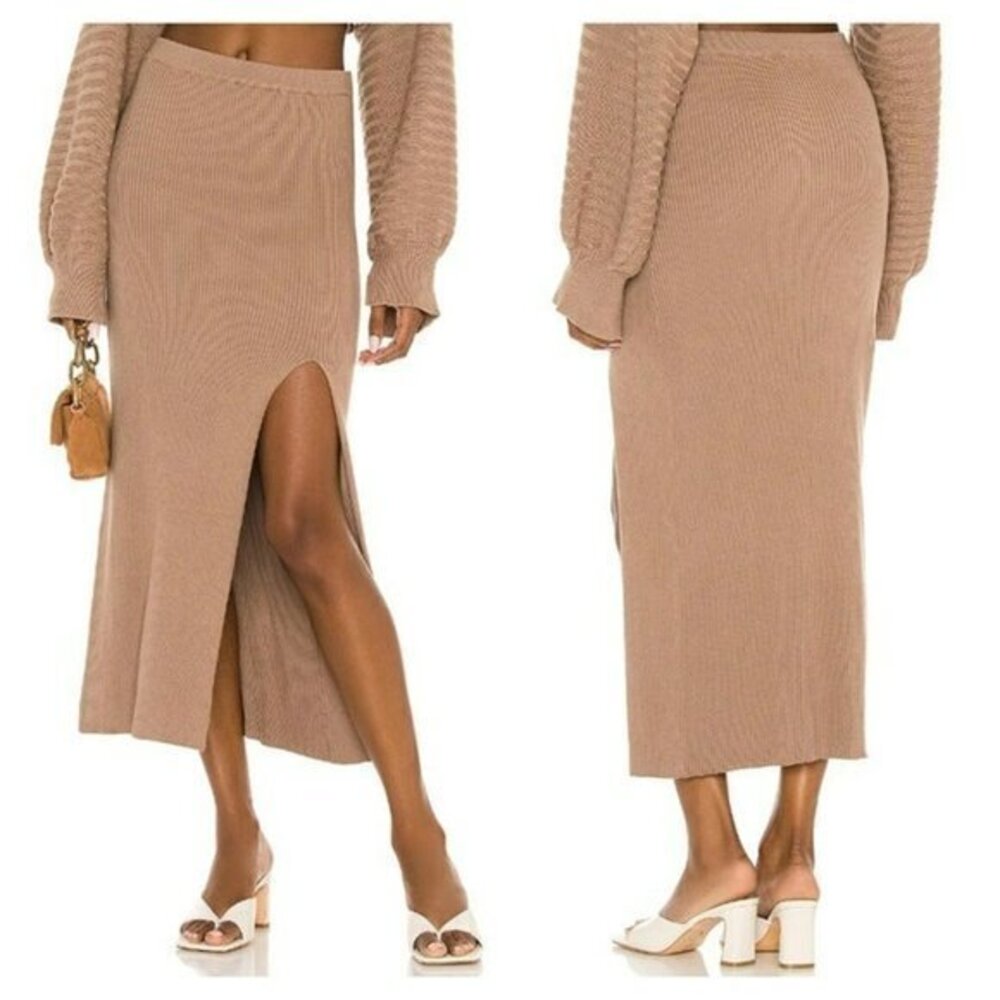 LPA Magdala Knit Skirt - Nutmeg